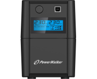 UPS POWER WALKER 650VA 2X230V PL OUT USB LCD - 208709 - zdjęcie 3